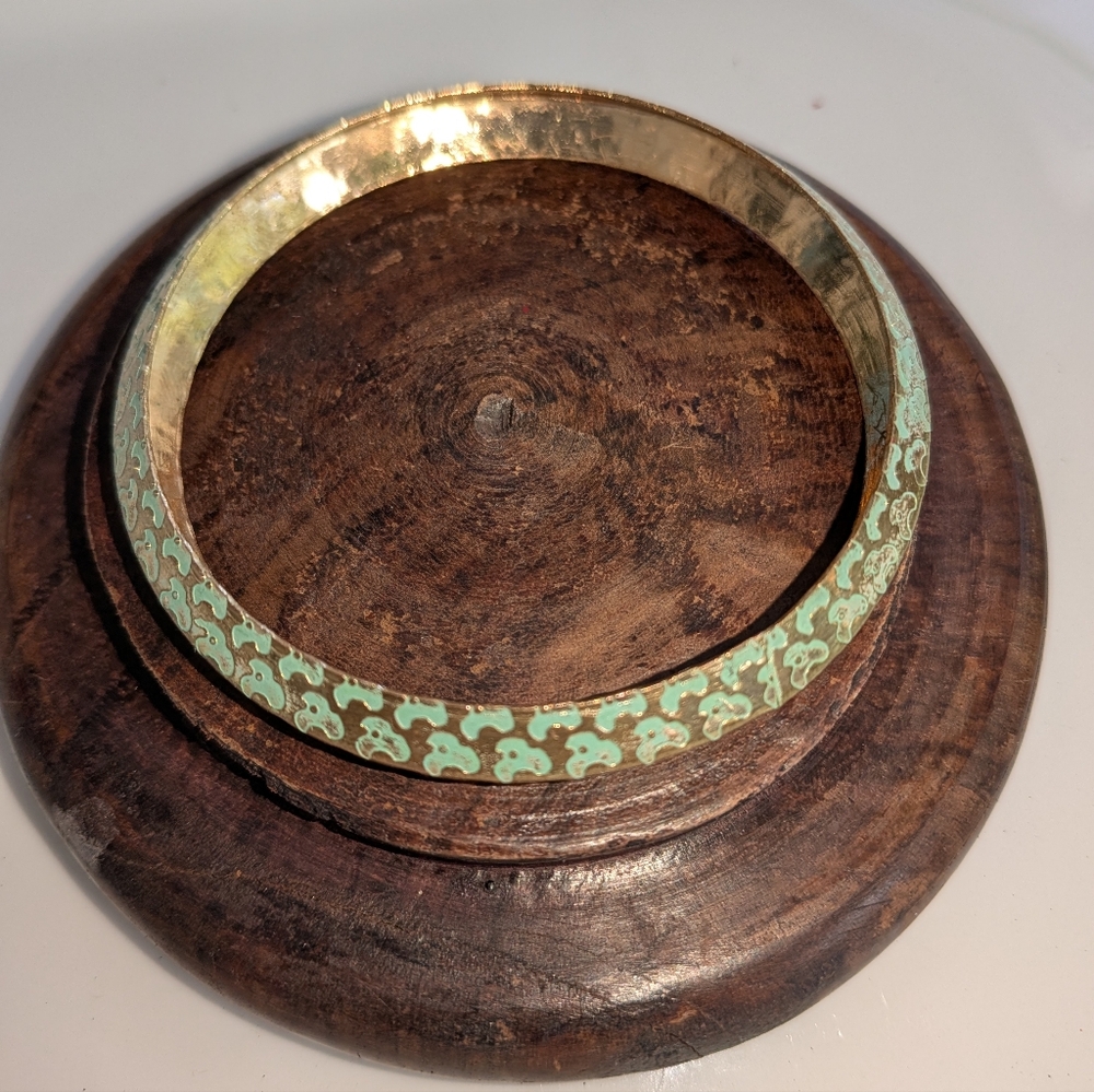Brass Bracelet with hold accents